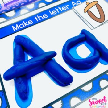 Play Doh Letter Building With Beginning Sound Pictures Task Cards, image 4