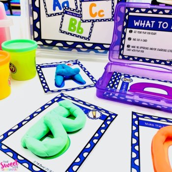 Play Doh Letter Building Task Cards, image 3