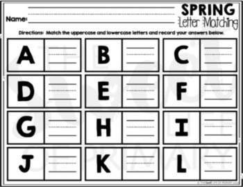 Spring Letter Matching Activity, image 2