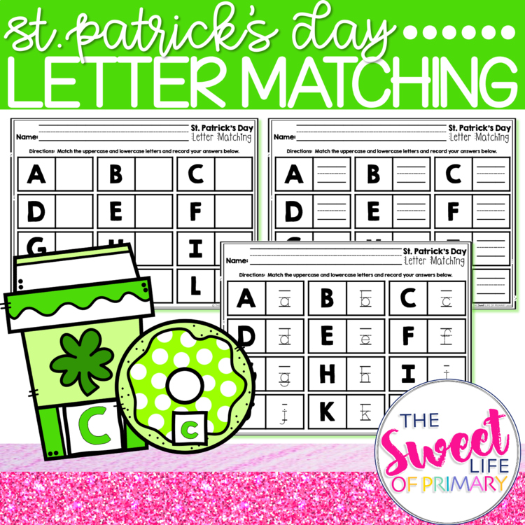 St. Patrick's Day Letter Matching Activity