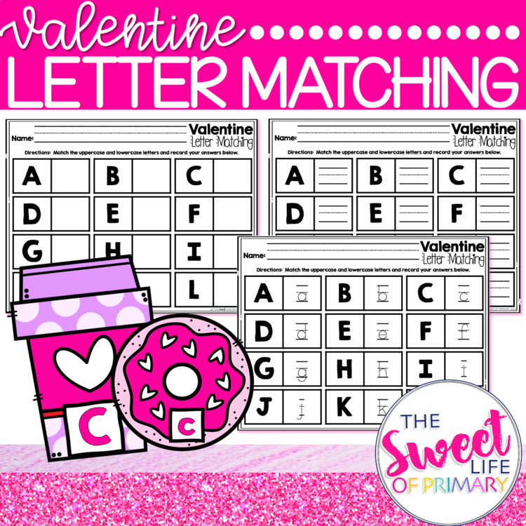 Valentine's Day Letter Matching Activity
