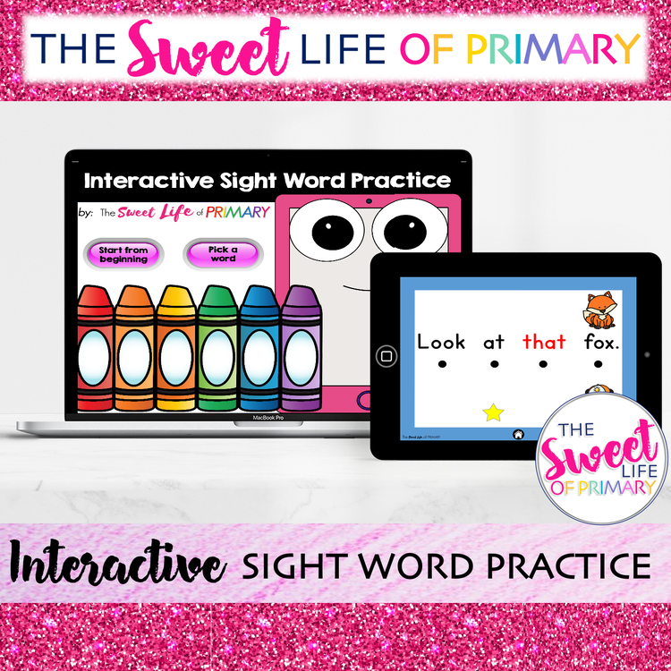 Interactive Sight Word Practice - Unit 2 Kindergarten Edition