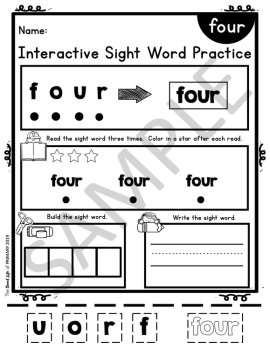 Interactive Sight Word Practice - Unit 2 Kindergarten Edition, image 2