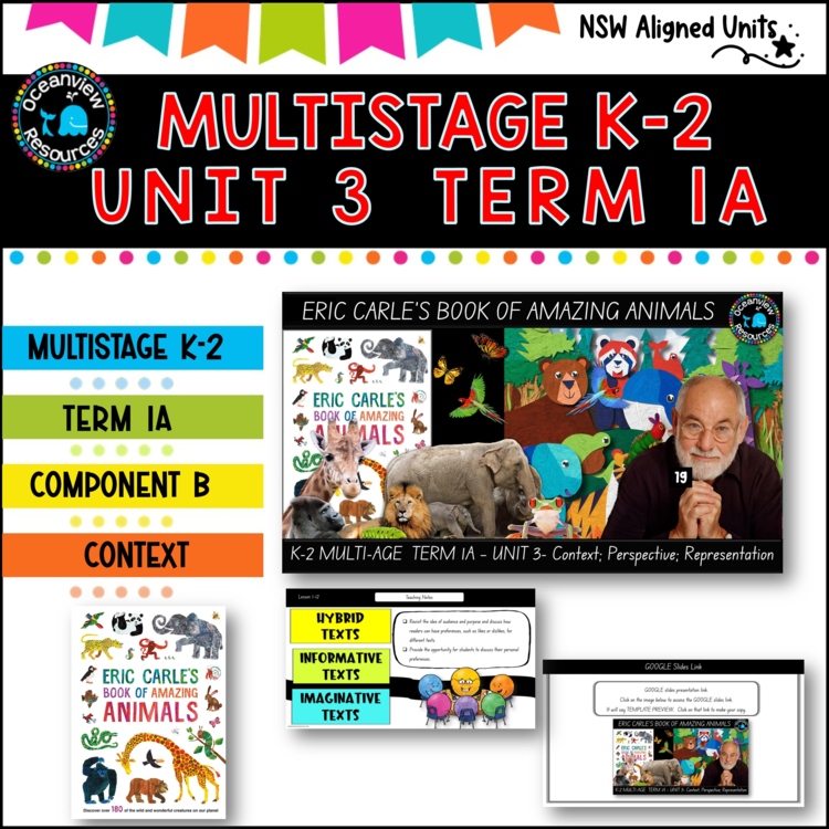 ERIC CARLE'S AMAZING ANIMALS MultiStage K-2 Unit3 comp B ENGLISH TERM 1A NSW DET
