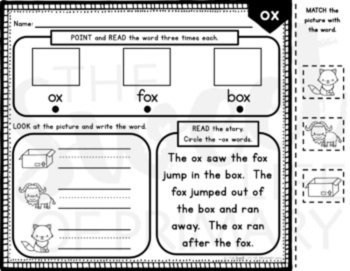 Short o CVC Word Family Phonics Mats | Digital & Printable, image 2