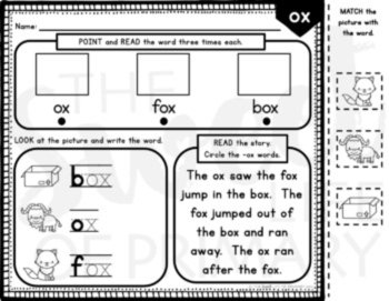 Short o CVC Word Family Phonics Mats | Digital & Printable, image 3
