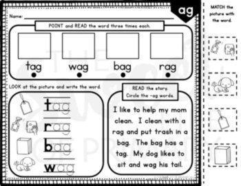 Short a CVC Word Family Phonics Mats | Digital & Printable, image 3
