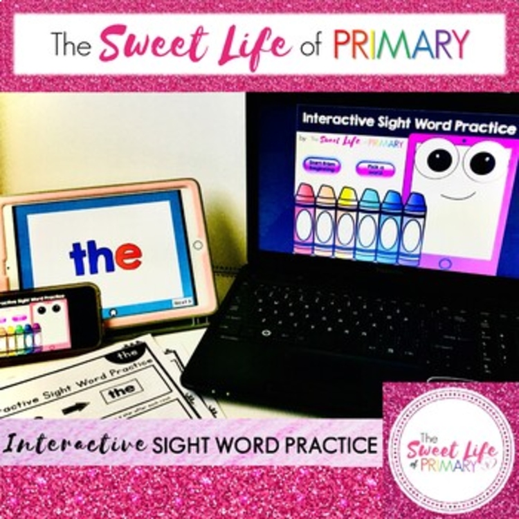 Interactive Sight Word Practice - Kindergarten Edition FREEBIE