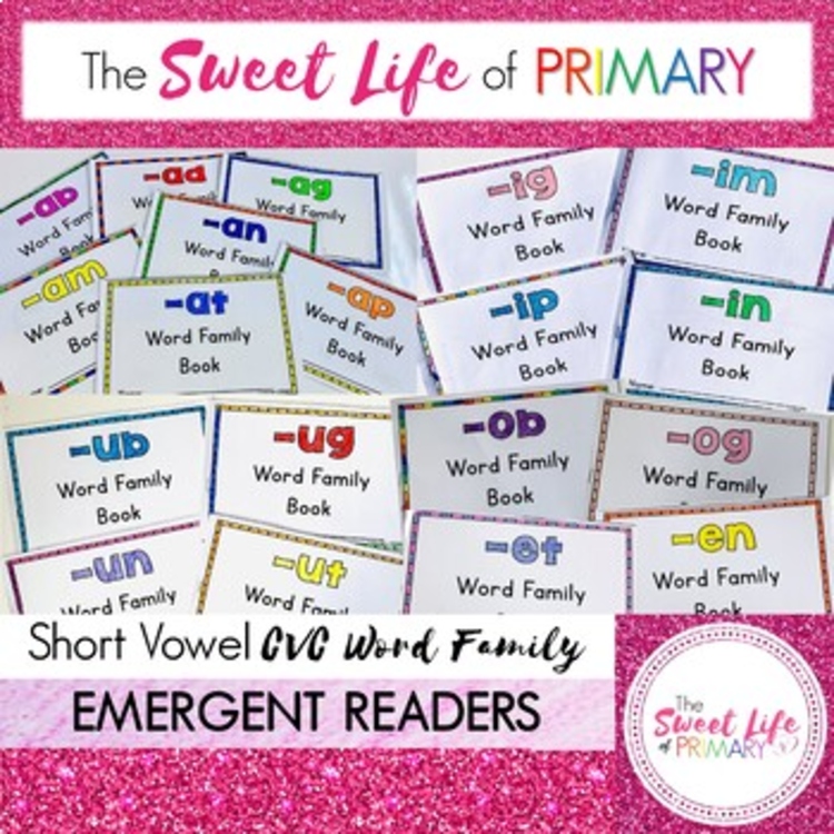COMPLETE Short Vowel Word Family Emergent Readers Bundle