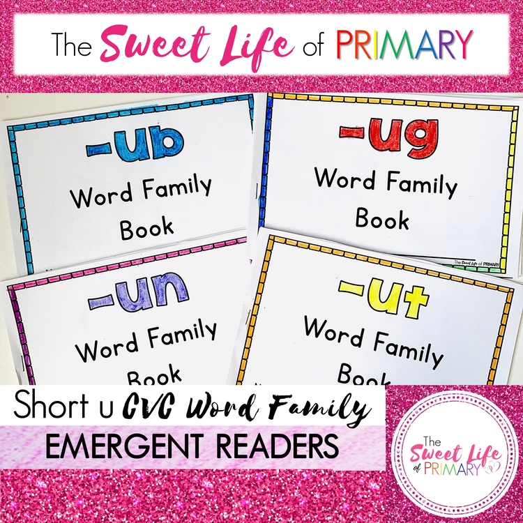 Short u CVC Word Family Emergent Readers BUNDLE!