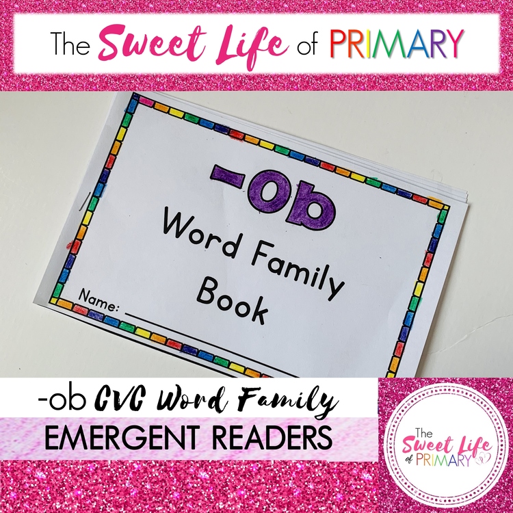 Differentiated -ob Word Family Emergent Readers