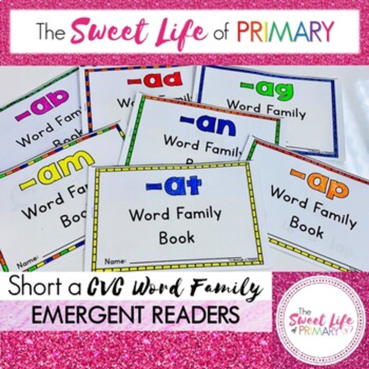 Short a CVC Word Family Emergent Readers Bundle