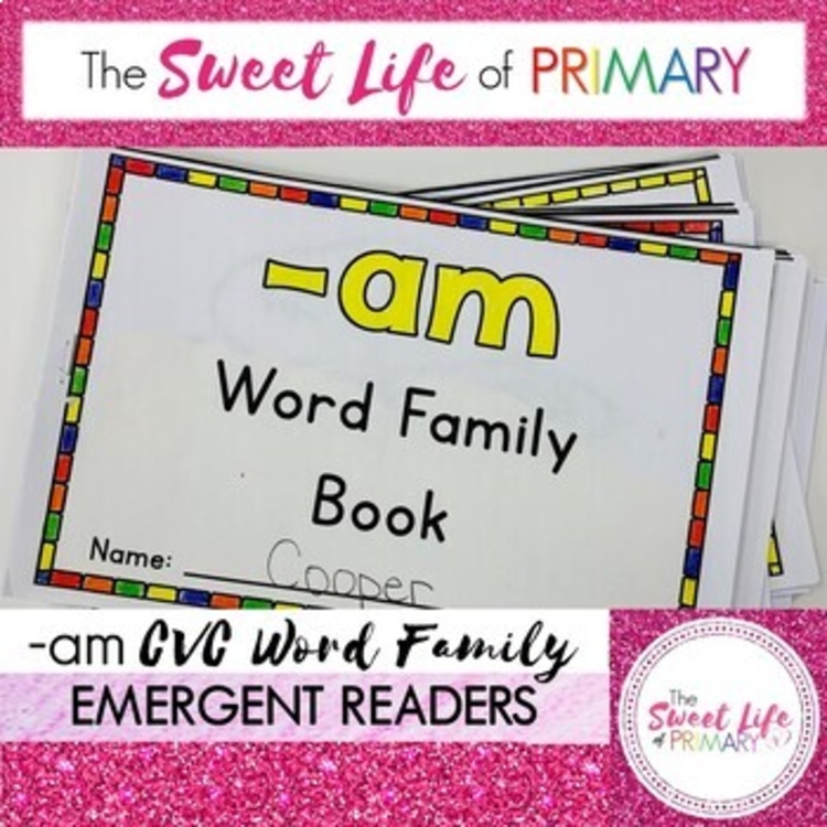 Differentiated -am Word Family Emergent Readers