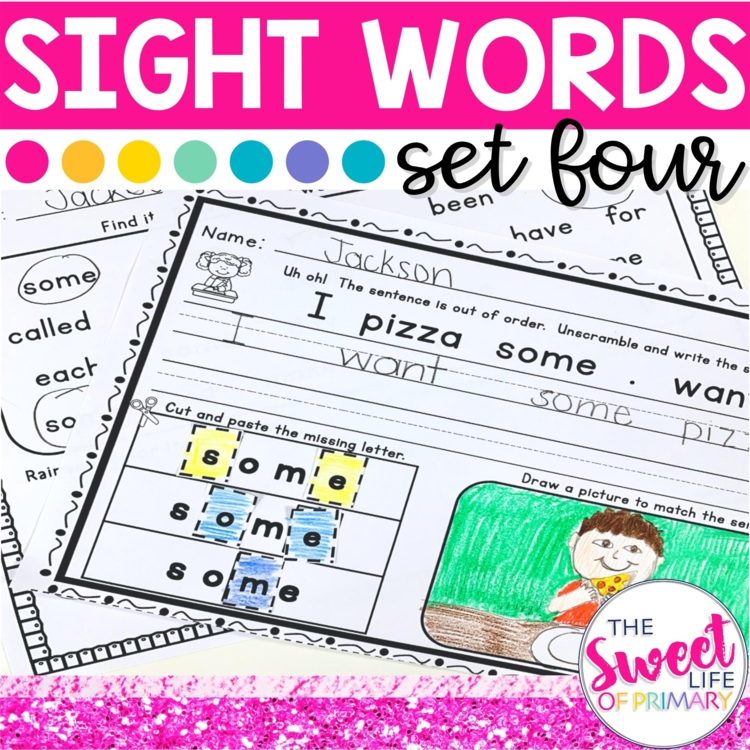 Sight Word Practice Set 4
