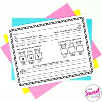 Sight Word Practice Set 3, image 3