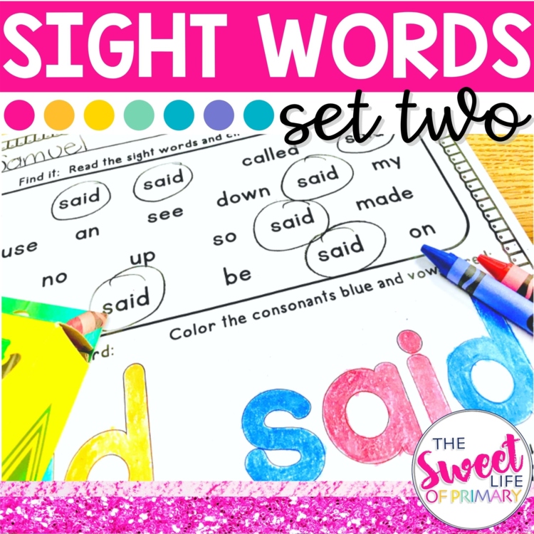 Sight Word Practice - Set 2