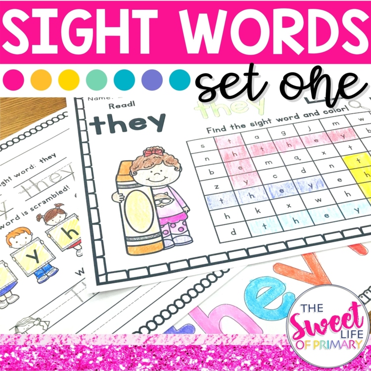Sight Word Worksheets - Set 1
