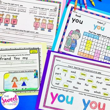 Sight Word Worksheets - Set 1, image 2