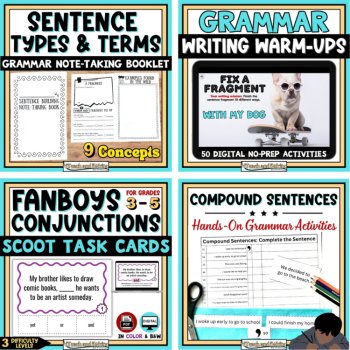 Fragments and Run-On Sentences Bundle: Grammar Activities & Practice 4th-6th Gr., image 4