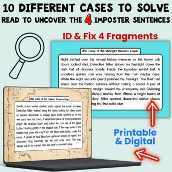 Sentence Fragments Grammar Activity Fix Fragments in Texts: LEVEL 2 Grades 3-5, image 2