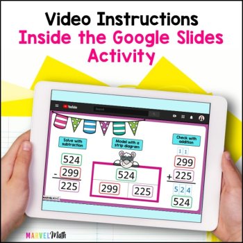 3 Digit Subtraction with Regrouping #5 - Google Slides - Check with Addition, image 2