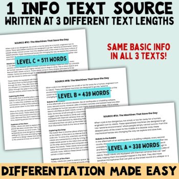 Narrative Writing Mini Performance Task ELA SBAC Test Prep: HELPFUL ROBOTS, image 2