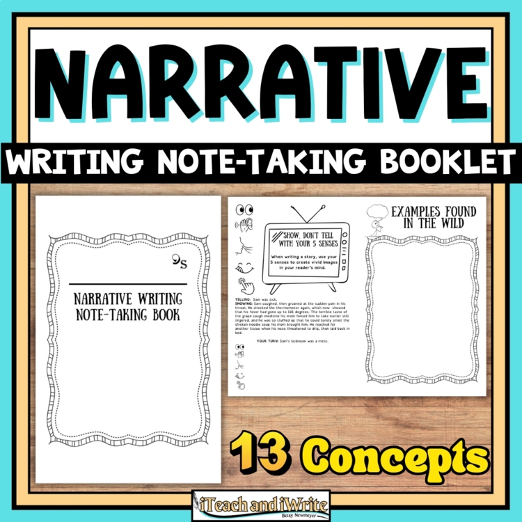 Narrative Writing Graphic Organizers Worksheets 4th-5th Gr. Note-Taking Booklet