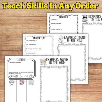 Narrative Writing Graphic Organizers Worksheets 4th-5th Gr. Note-Taking Booklet, image 2