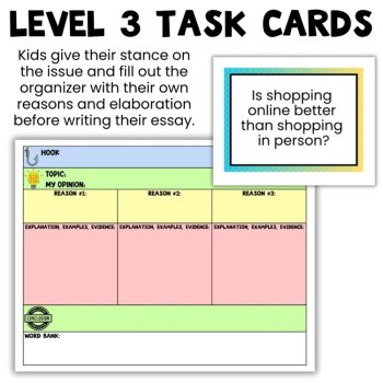 Persuasive Essay Outline Task Cards: Ready to Use Opinion Essay Outlines Gr. 4-6, image 4