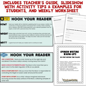 Opinion Writing Bell Ringer Warm-Ups: 50 Digital Persuasive Writing Activities, image 4