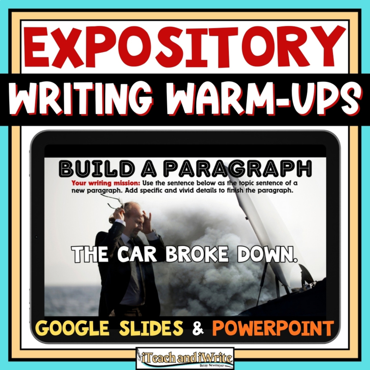 Expository Writing Bell Ringer Warm-Ups: 50 Digital Info Writing Activities