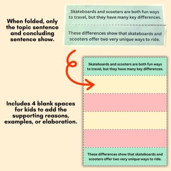 Information Paragraph Graphic Organizer Foldables For Adding Details Elaboration, image 3