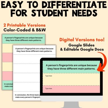 Information Paragraph Graphic Organizer Foldables For Adding Details Elaboration, image 4