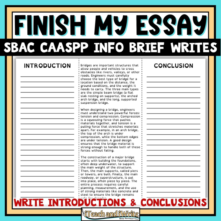 Write Expository Essay Introductions and Conclusions ELA SBAC CAASPP Test Prep