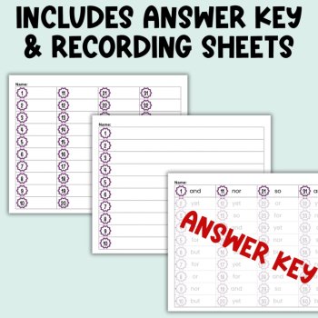 FANBOYS Compound Sentences Scoot Activity Task Cards for 3rd-5th Grammar Lessons, image 4