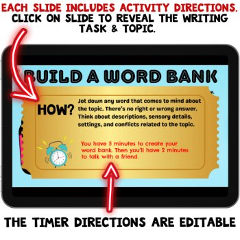 Narrative Writing Bell Ringer Warm-Ups: 50 Digital Creative Writing Activities, image 3