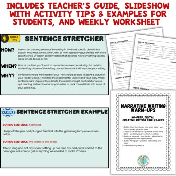 Narrative Writing Bell Ringer Warm-Ups: 50 Digital Creative Writing Activities, image 4