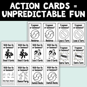 Fixing Run On Sentences Interactive Printable Grammar Card Game or Activity, image 4