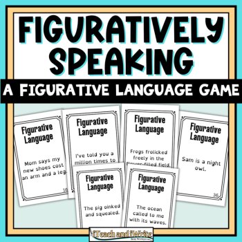 Figurative Language Bundle: Notes Booklet, Scoot Task Cards, Printable Card Game, image 4