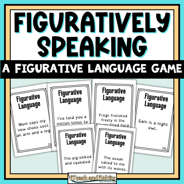 Figurative Language Card Game: Interactive Printable Game or Centers Activity