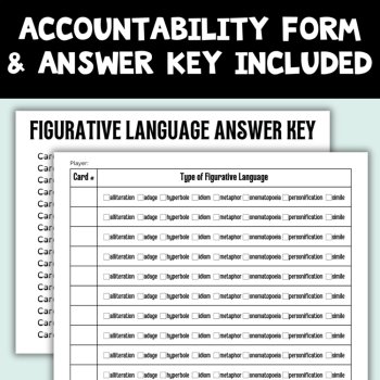 Figurative Language Card Game: Interactive Printable Game or Centers Activity, image 3