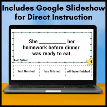 Perfect Tense Verbs: Grammar Scoot Game Task Cards for 5th Grade Grammar Review, image 4