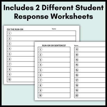 Fixing Run-On Sentences Grammar Task Cards & Scoot Game Grades 4-6 ELA Activity, image 3