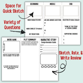 ELA Foldable Note-Taking Graphic Organizers for Reading and Research Skills, image 2