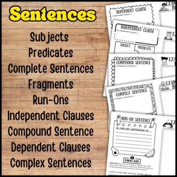 Grammar Note-Taking Booklet Bundle: Parts of Speech, Sentence Structures, Commas, image 3