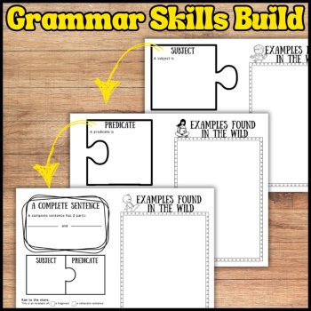 Sentence Types & Terms Note-Taking Booklet, Print & Digital Graphic Organizers, image 2