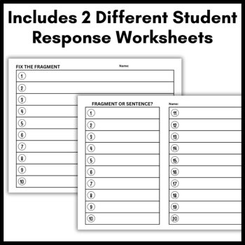 Fix Sentence Fragments Grammar Scoot Game Task Cards for Middle School Writing, image 3