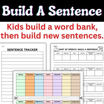 Parts of Speech Grammar Games Hands-On Sentence Building and Expanding Activity, image 4