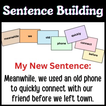 Parts of Speech Activities: Word Tiles for Sentence Building, Bingo, Bookmarks, image 2