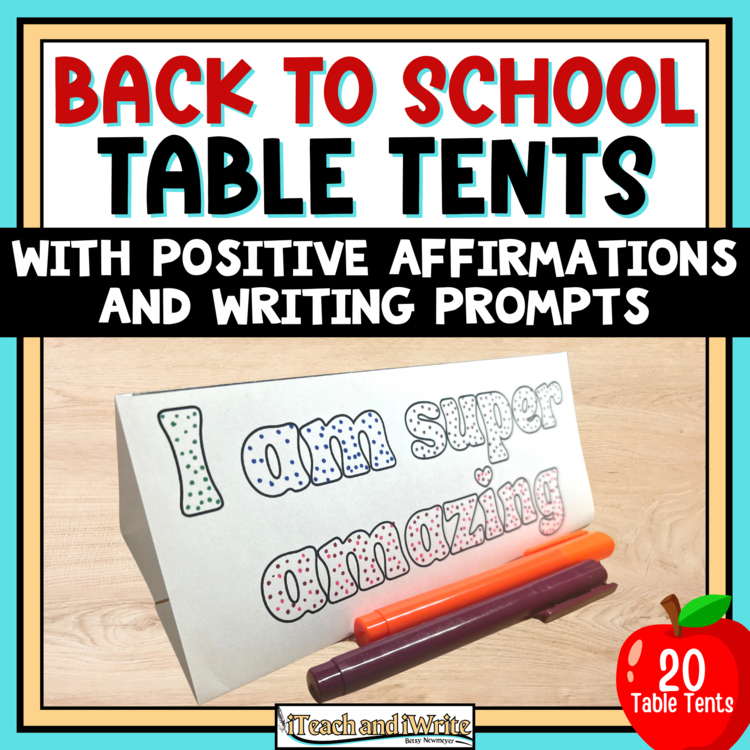 Positive Affirmations Table Tents with Back to School Icebreaker Activities